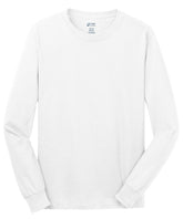 Port & Company® Adult Long Sleeve Core Cotton Tee - White